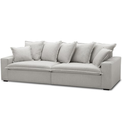 Sofá 4 Lugares para Sala de Estar Living 280cm Arbane L06 Linho Mescla - Lyam Decor