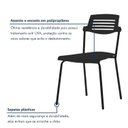 Ver imagem 5 de Kit 6 Cadeiras Base Tubular Fixa Clean Preto