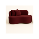 Ver imagem 3 de Conjunto 01 Poltrona + Sofá Curvo Orgânico Nature Gaia Suede Bordô - Montanaris Decor
