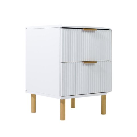 Mesa de Cabeceira Ditália 2 Gavetas Dm-121 Branco