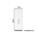 Ver imagem 2 de Módulo de Quarto Casal Guarda Roupa 71140k Irlanda C/ 2 Portas e 3 Gavetas Amendola/branco - Demó