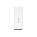 Ver imagem 3 de Módulo de Quarto Casal Guarda Roupa 71140k Irlanda C/ 2 Portas e 3 Gavetas Amendola/branco - Demó