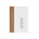 Ver imagem 5 de Módulo de Quarto Casal Guarda Roupa 71140k Irlanda C/ 2 Portas e 3 Gavetas Amendola/branco - Demó