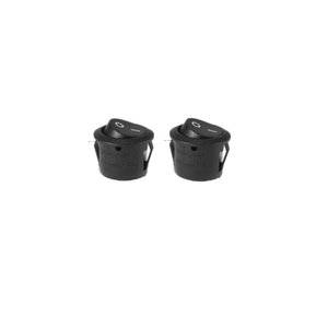 Kit 2 Botão Interruptor Redondo Marcenaria Liga/des Tictac:preto