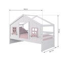 Ver imagem 4 de Cama Casinha Dos Sonhos Madeira Maciça Branco/ Rosa Housin