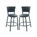 Ver imagem 1 de Kit 2 Banquetas Baixa de Cozinha Encosto Junco