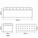 Ver imagem 4 de Calçadeira Recamier Baú 193cm para Cama King Paris Vilajo:Suede Marrom
