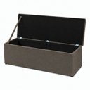 Ver imagem 3 de Calçadeira Recamier Baú 193cm para Cama King Paris Vilajo:Suede Marrom