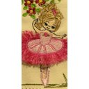 Ver imagem 2 de Toalha Bordada De Mão Lavabo Bailarina no Jardim Saia com Franja Fringer Dohler Artesanalle Creme Co