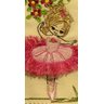 Toalha Bordada De Mão Lavabo Bailarina no Jardim Saia com Franja Fringer Dohler Artesanalle Creme Co - 2