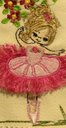 Ver imagem 2 de Toalha Bordada De Mão Lavabo Bailarina no Jardim Saia com Franja Fringer Dohler Artesanalle Creme Co