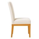 Ver imagem 3 de Kit 6 Cadeiras de Jantar Brisa Suede Bege Base de Madeira - Pallazio