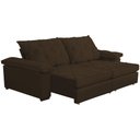 Ver imagem 4 de Sofá Retrátil e Reclinável 2,40m Clara | Conforto Premium e Design Elegante Marrom