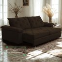 Ver imagem 2 de Sofá Retrátil e Reclinável 2,40m Clara | Conforto Premium e Design Elegante Marrom