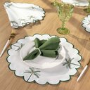 Ver imagem 3 de Kit 6 Jogos Americanos Bordado Simples com Guardanapos - Tropical Branco