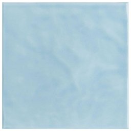 Revestimento Esmaltado Brilhante Azul Céu Onda 20x20cm - 1