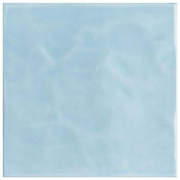 Revestimento Esmaltado Brilhante Azul Céu Onda 20x20cm - 4