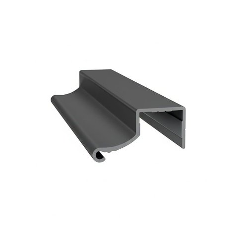 Perfil Puxador Alumínio Rm-407 Facetato Safira 15mm com com 3m Preto Rometal Barra com 3m