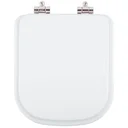 Ver imagem 1 de Assento Sanitário Poliéster Soft Close Debba Square Branco para vaso Roca