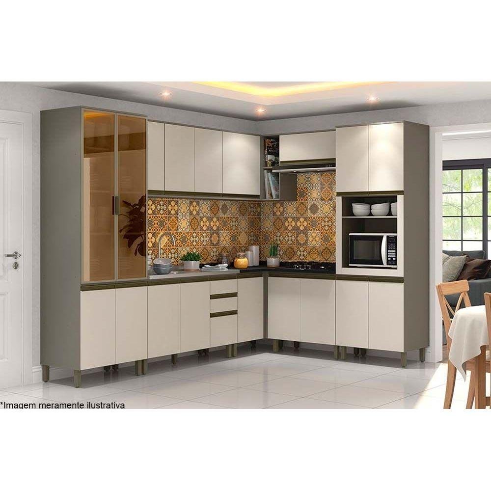 Kit de Cozinha Completa 11 Peças Connect (4 Armários + 4 Balcões + 1 ...