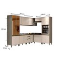 Ver imagem 3 de Kit de Cozinha Completa 11 Peças Connect (4 Armários + 4 Balcões + 1 Paneleiro + 2 Complementos
