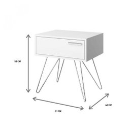 Mesa de Cabeceira 1 Gaveta Isadora Design Carraro - 6 Mesa de Cabeceira 1 Gaveta Isadora Design Carraro - 6