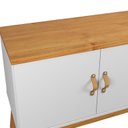 Ver imagem 3 de Rack + Painel Si 1.60m Estilo Retrô para Tv até 60'' Cor Branco / Cinamomo