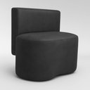 Ver imagem 2 de Puff Feijão Curvo Orgânico Redondo com Encosto Sala Resistente Confortável Suede