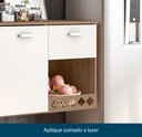Ver imagem 5 de Kit Cozinha Compacta Suspensa Mila Moderna Premium Completa Balcão Cor CarvalhoOak/Off White