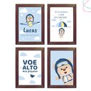 Ver imagem 1 de Kit com 4 Quadros do Tema Ursinho Aviador:tabaco