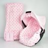 CAPA DE BEBÊ CONFORTO E CAPA CARRINHO - COROA ROSA - 1