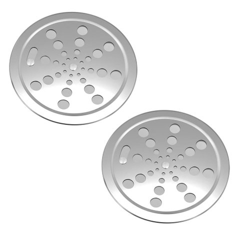 Kit 2 Ralo Grelha Inox para Banheiro Redondo 15x15 com Fecho