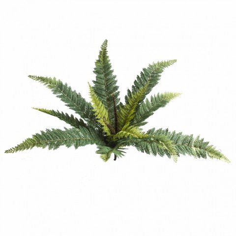 Buque Planta Artificial Samambaia X12 Folhas Toque Real Formosinha