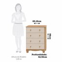 Ver imagem 3 de Cômoda Infantil 4 Gavetas 100% MDF Mimo Espresso Móveis