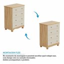 Ver imagem 5 de Cômoda Infantil 4 Gavetas 100% MDF Mimo Espresso Móveis