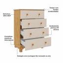 Ver imagem 4 de Cômoda Infantil 4 Gavetas 100% MDF Mimo Espresso Móveis