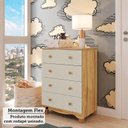 Ver imagem 7 de Cômoda Infantil 4 Gavetas 100% MDF Mimo Espresso Móveis