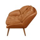 Ver imagem 2 de Poltrona Decorativa Flórida Em Tecido Suede Pés Madeira - Terracota