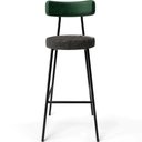Ver imagem 6 de Kit 03 Banquetas Alta Bar Cozinha Sala De Jantar Milão L02 Facto Verde Linho Chumbo - Lyam Decor