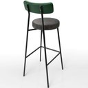 Ver imagem 7 de Kit 03 Banquetas Alta Bar Cozinha Sala De Jantar Milão L02 Facto Verde Linho Chumbo - Lyam Decor