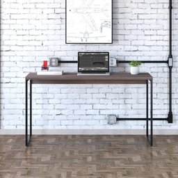 Mesa Dynamica 135x50x75cm Nogal - Est.preta Nogal - Est.preta - 1