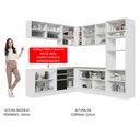 Ver imagem 6 de Armário de Cozinha Completa de Canto 459cm Branco Preto Glamy Madesa 01