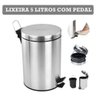 Cesto de Lixo 5lts 100% Inox com Pedal Banheiro e Cozinha - 3