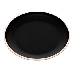 Prato Raso de Melamina Class Preto 27cm - 2