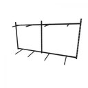 Ver imagem 3 de Arara de Roupas para Loja Quarto Closet 15 Peças Regulável 200x100 Cm Cor Preto Kit Clst1p154