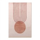 Ver imagem 3 de Trio de Quadros Decorativos Abstrato Formas Rosa Minimalista