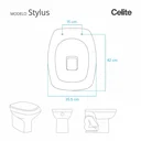 Ver imagem 3 de Tampa De Vaso Com Amortecedor Stylus Pergamon Para Celite