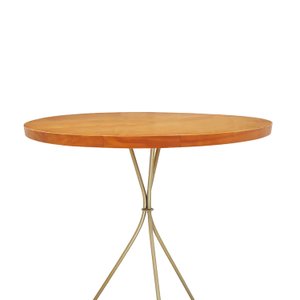 Tampo Redondo Mesa Decoração Bistrô Madeira Pinus 45cm