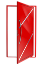 Ver imagem 1 de Porta Pivotante Alumínio Lambril Duna c/Puxador e.Vermelho 120 Brimak