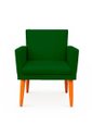Ver imagem 1 de Poltrona Cadeira para Sala Confortável e Minimalista Paris em Suede Verde